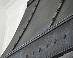 Metal Effects | Bronze Paint with Green Patina Finish | Kitchen Hood | by The Rozy Home