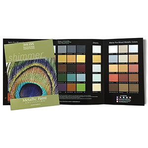 metallic paint color card